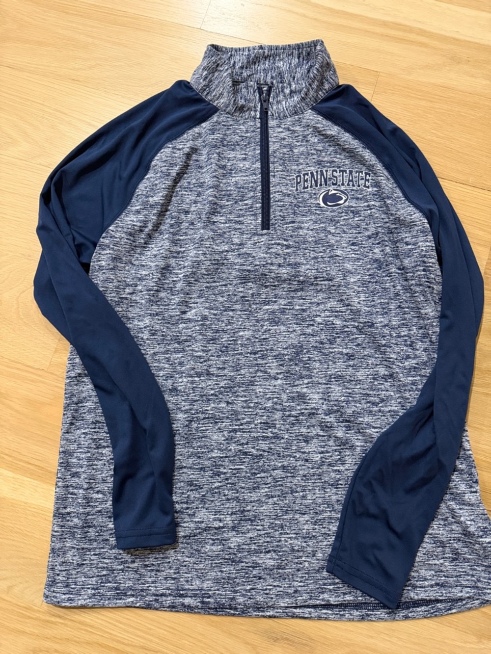 Penn State Women's Navy Heathered Quarter-Zip Pullover
